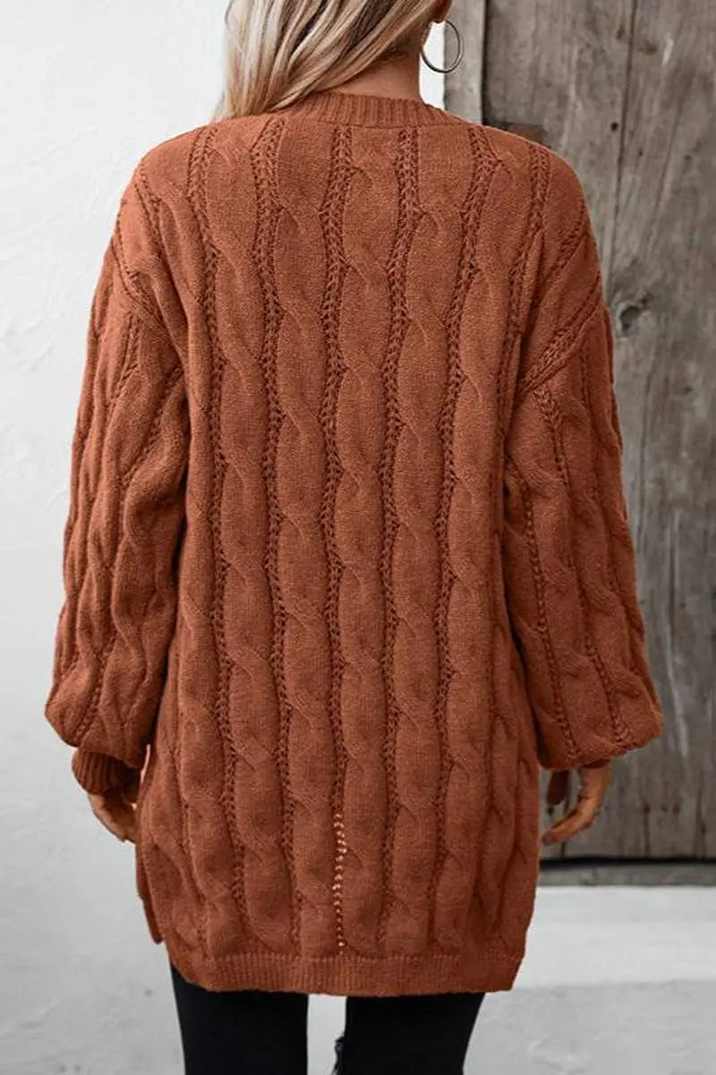 CozyWrap - Kabelstrikket Cardigan for Uimotståelig Trøst Motelys