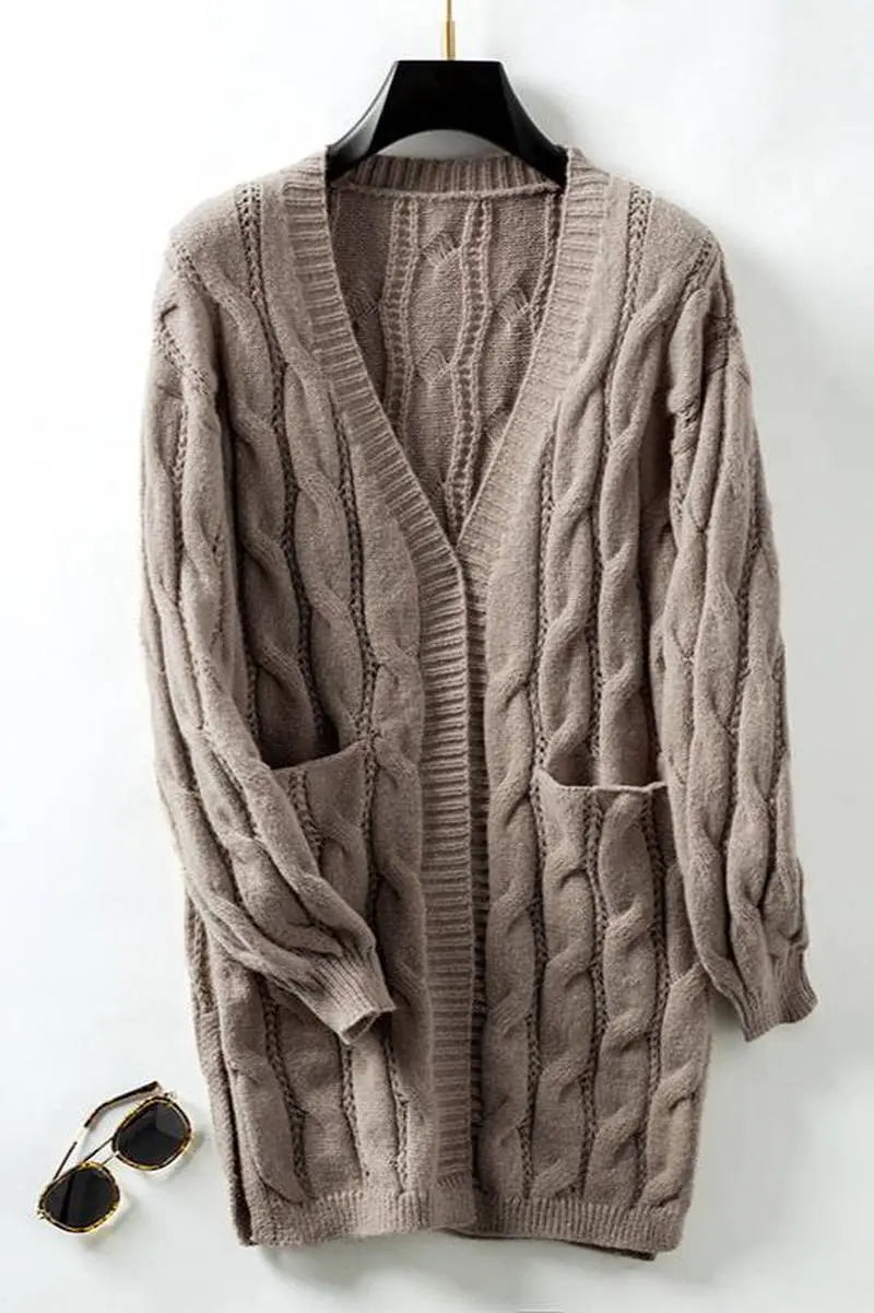 CozyWrap - Kabelstrikket Cardigan for Uimotståelig Trøst Motelys