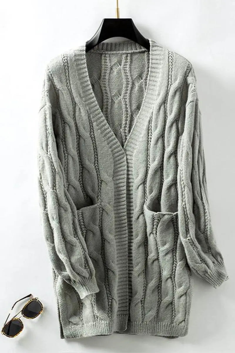 CozyWrap - Kabelstrikket Cardigan for Uimotståelig Trøst Motelys