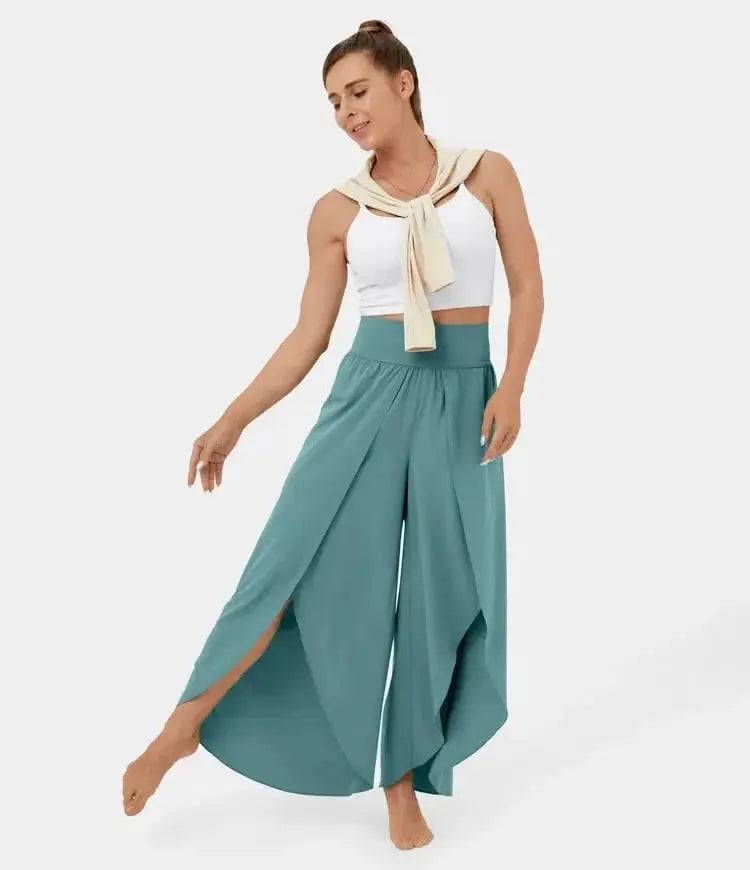 FlowFit - Yoga-bukser med Vide Ben for Komfort og Stil Motelys