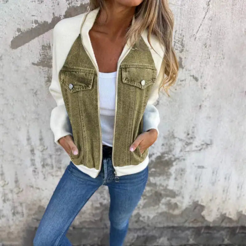 Spleisejakke i denim Motelys