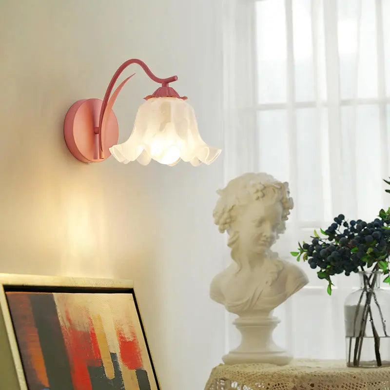 FloralGleam - Retro Vegglampe med Blomster for Koselig Atmosfære Motelys