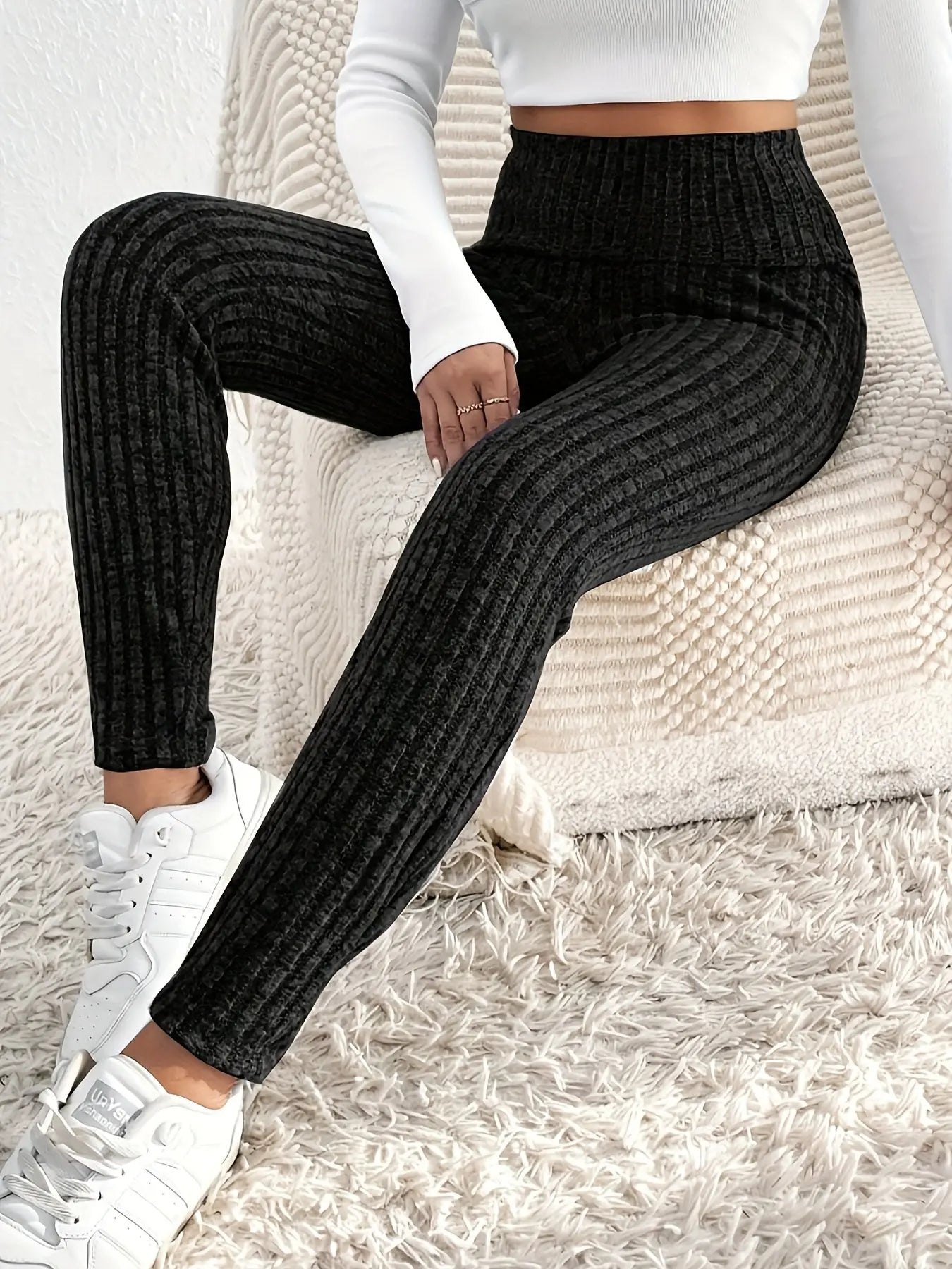 Strikkede dameleggings Motelys