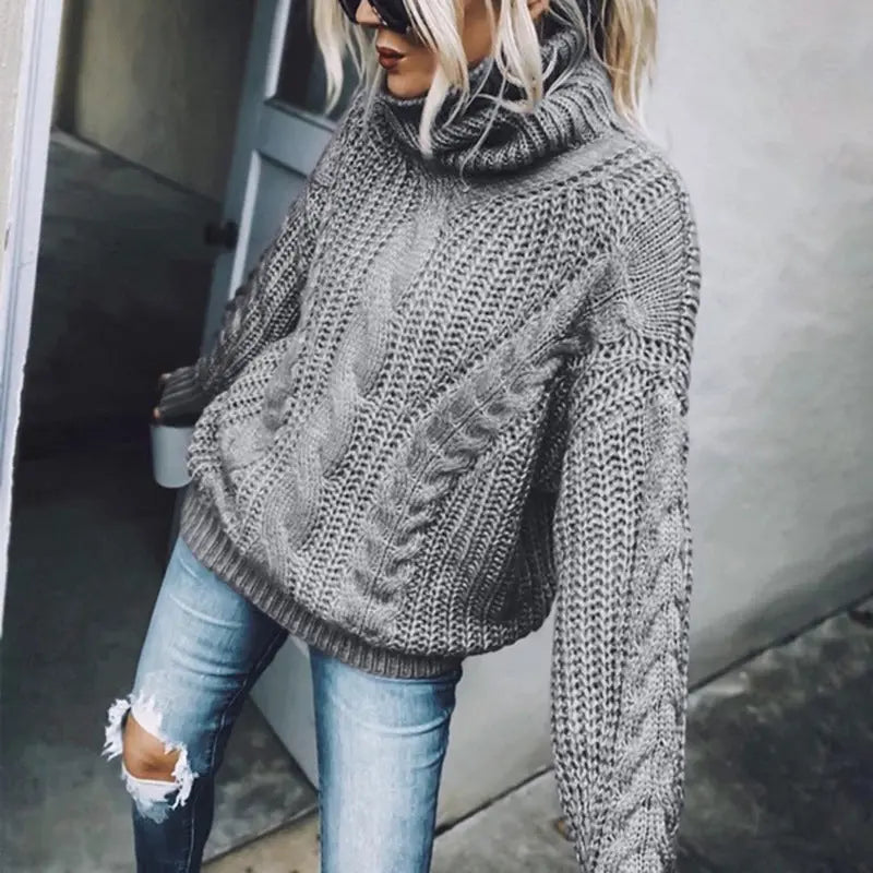 ChicCozy - Turtleneck-Genser for En Trendy Vinterlook Motelys