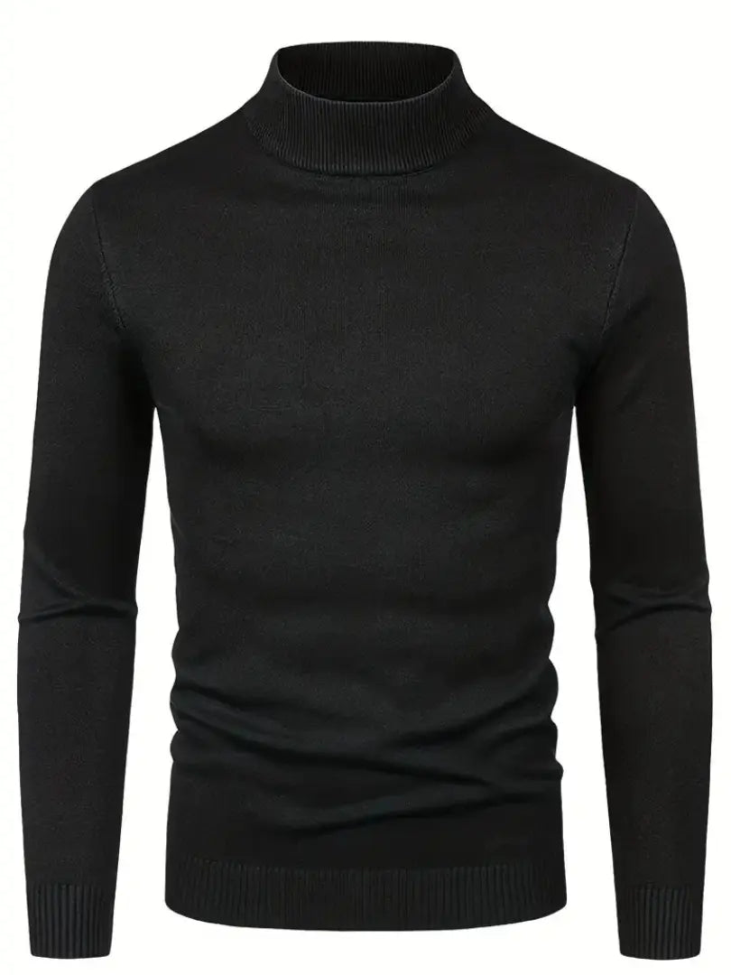 Herre Langermet Turtleneck Genser - Casual og Varm for Høst og Vinter Motelys