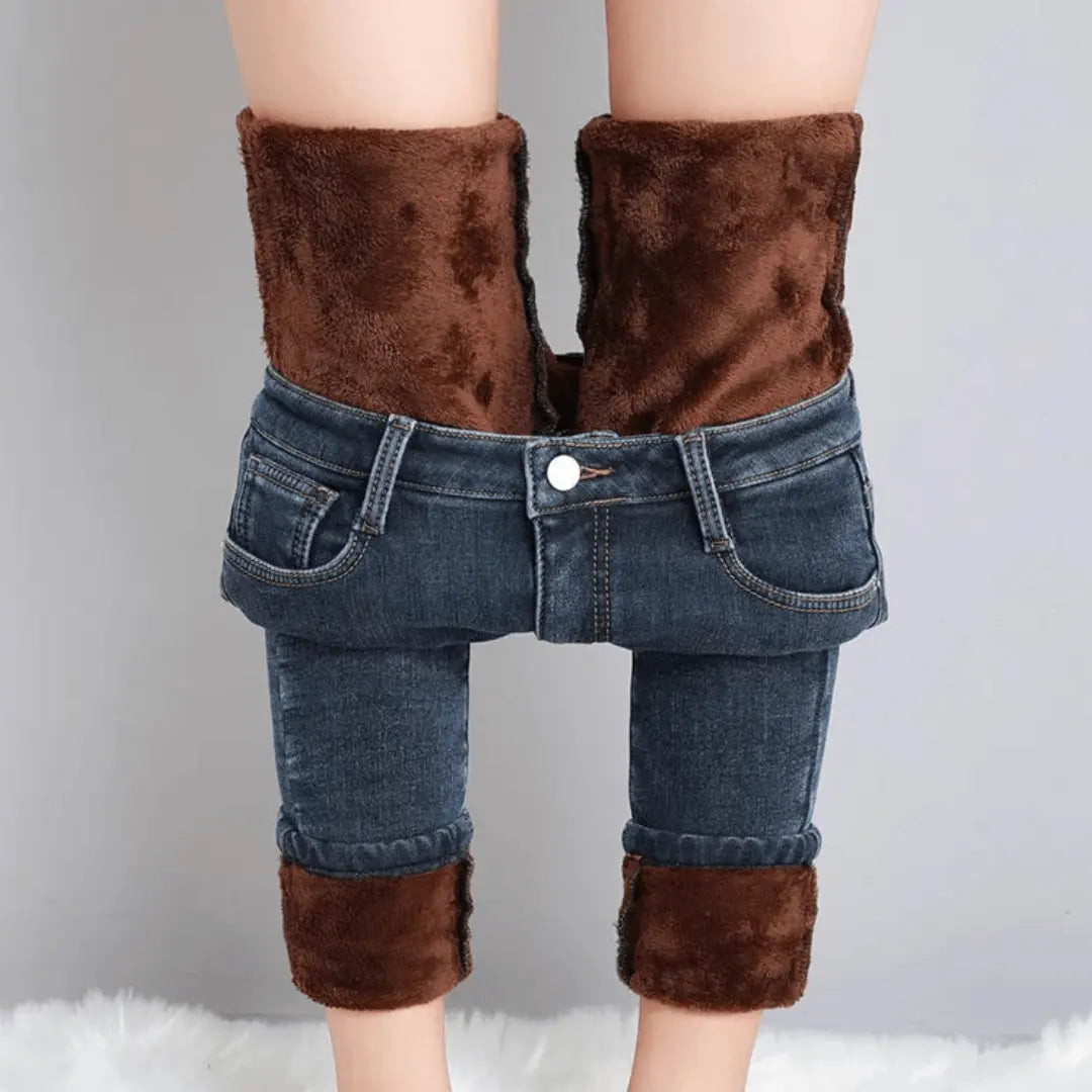 ChicWarmth - Termojeans for Kvinner for Komfort og Stil Motelys