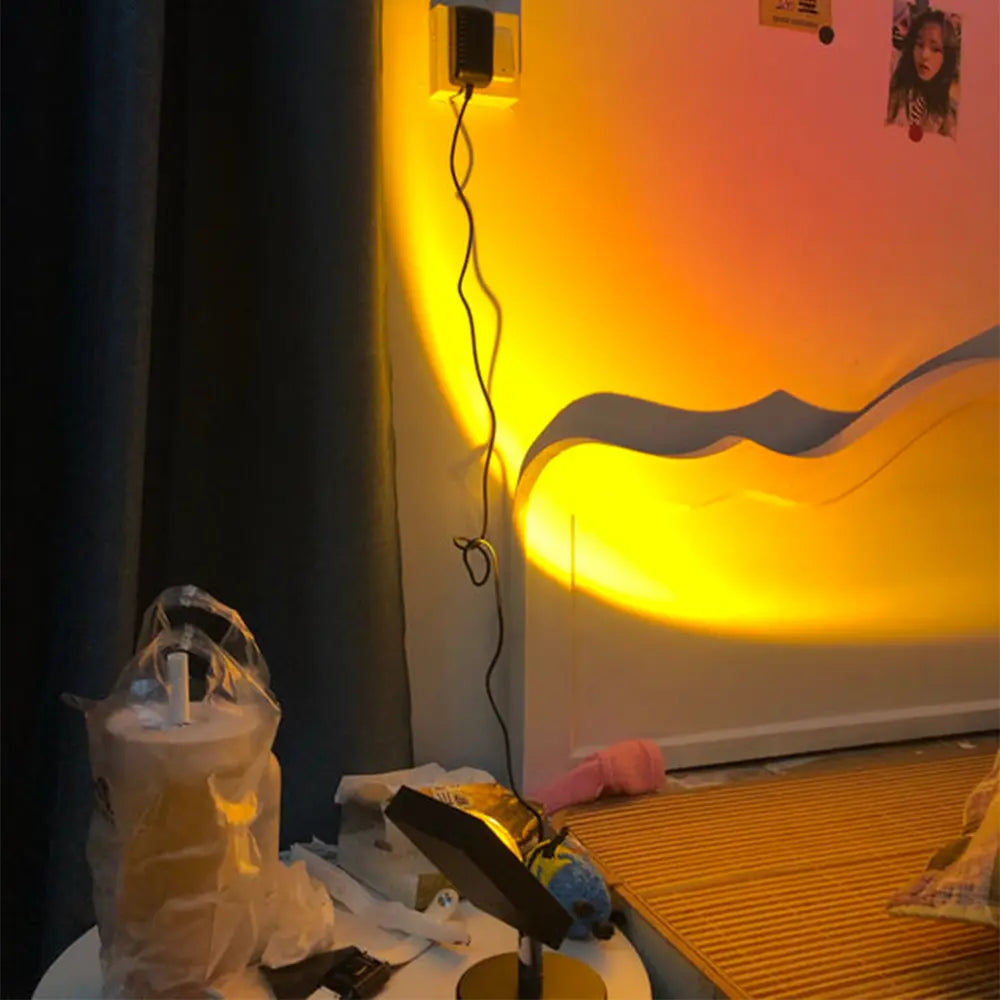 SunsetGlow - Solnedgang Bordlampe for Unik Stemmning Motelys