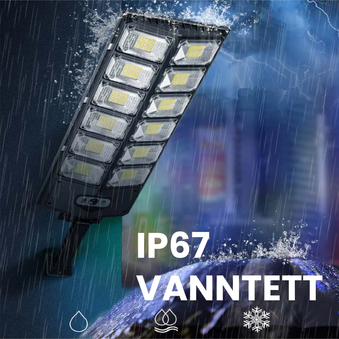 1500W solcelledrevet LED-gatelykt Motelys