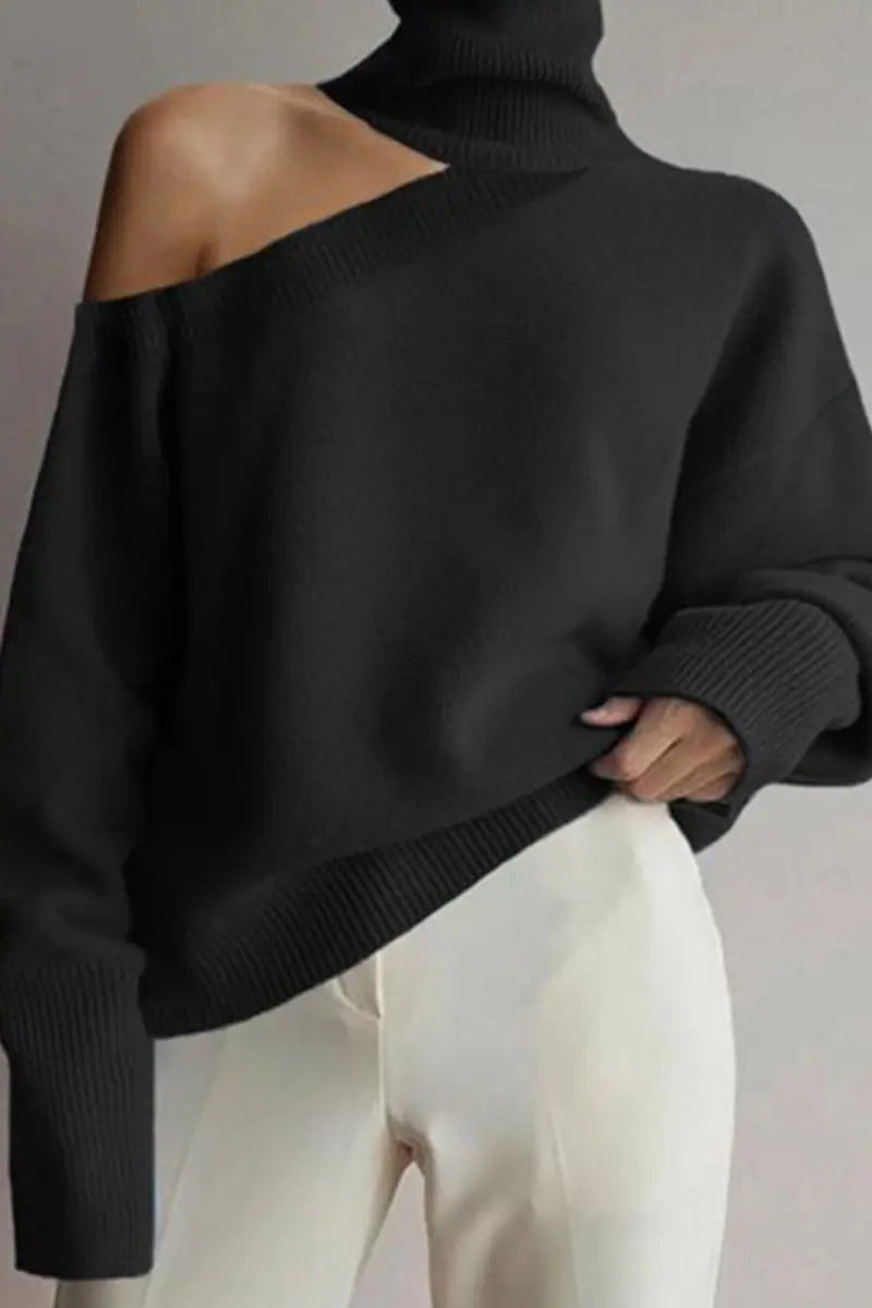 CozyThreads - Elegante Vintergenser for Kvinner i Kaldt Vær Motelys