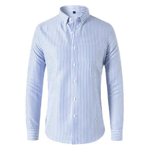 ChicStyle - Stripete Herreskjorte for Elegant Hverdag Motelys