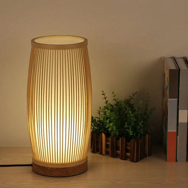 BambooDream - Koselig Bordlampe Nattlys i Bambus for Rommet Ditt Motelys