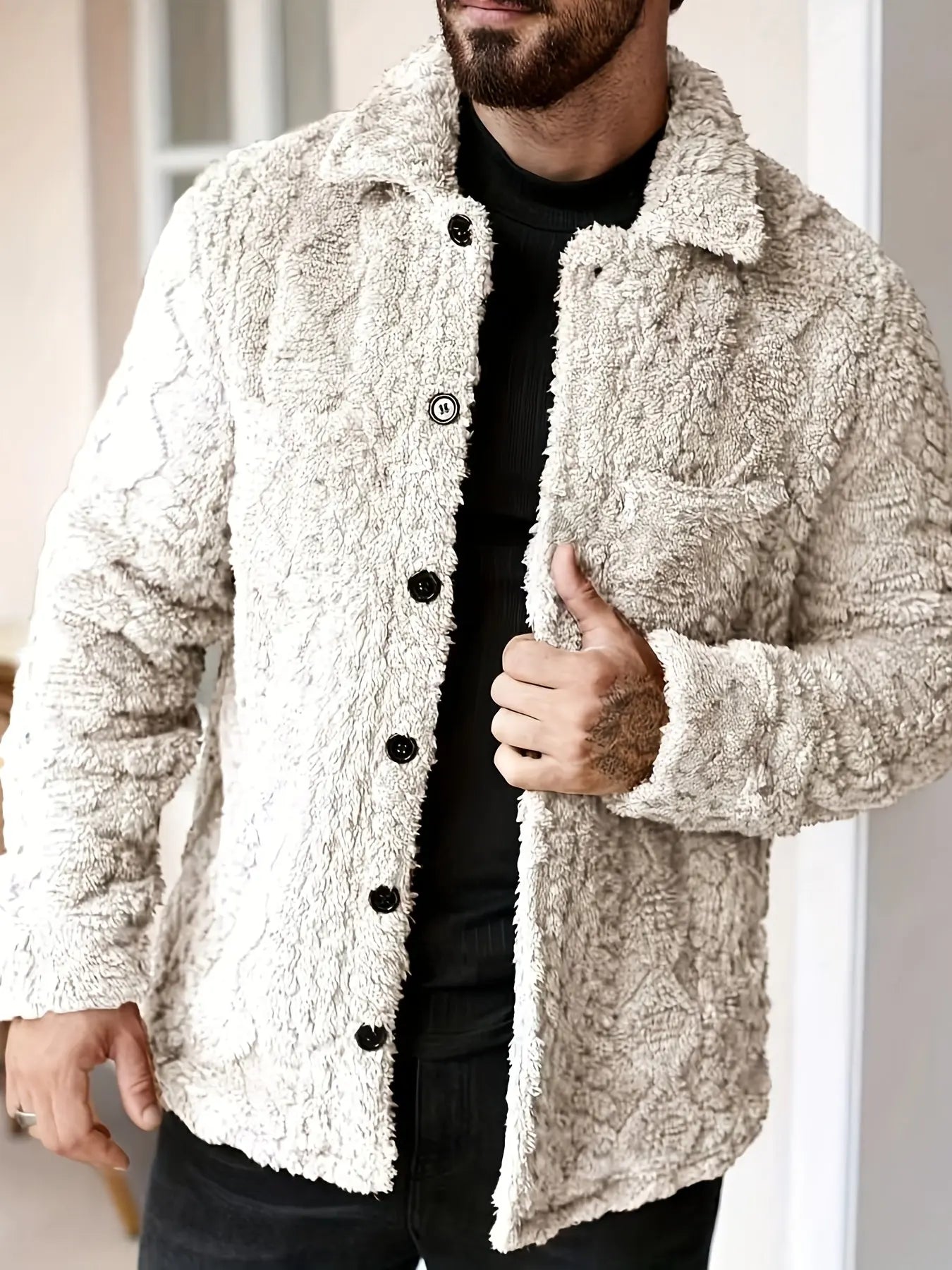 Fluffy jakke for menn Motelys
