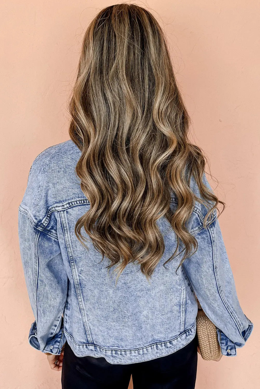 TrendyVibe - Kul Vasket Denimjakke for Uformell Stil Motelys