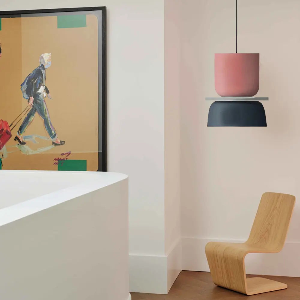 VibrantGlow - Color Block Pendellampe for Et Moderne Hjem Motelys