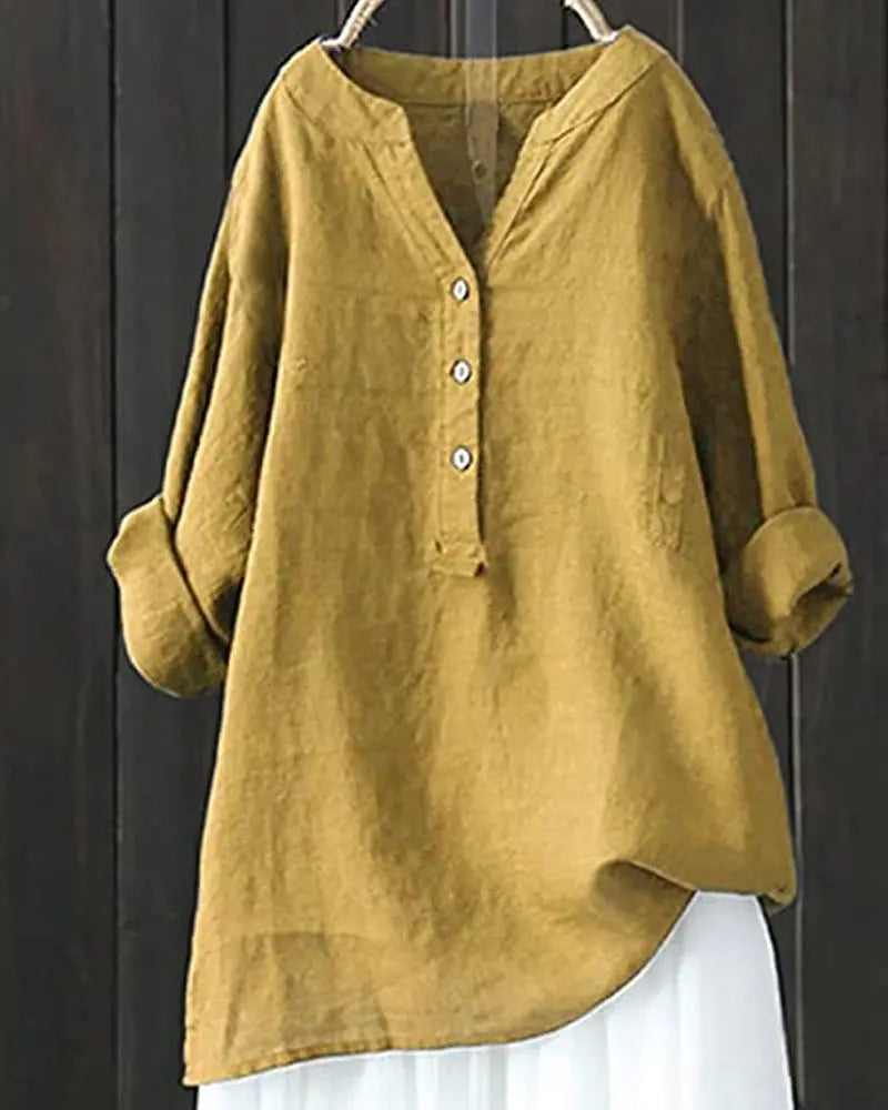 StyleQuest - Trendy Bluse med Lange Ermer for Hverdagsstil Motelys
