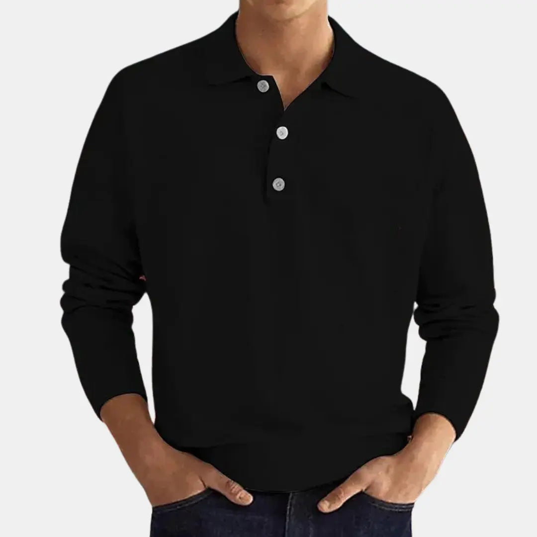 ChicStyle - Elegant Langermet Poloskjorte for Menn Motelys