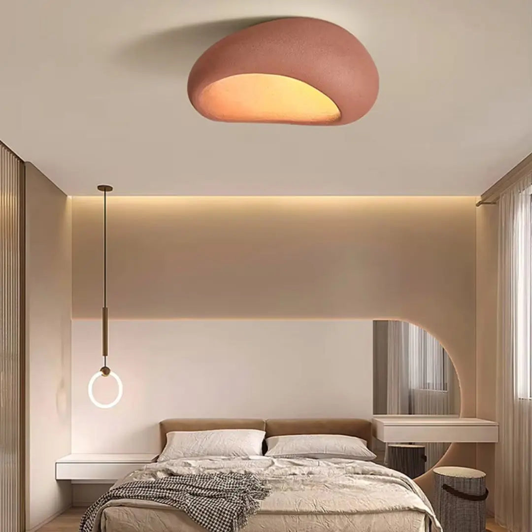 LunaGlow - Pebble-Formet Taklampe for Unik Belysning Motelys