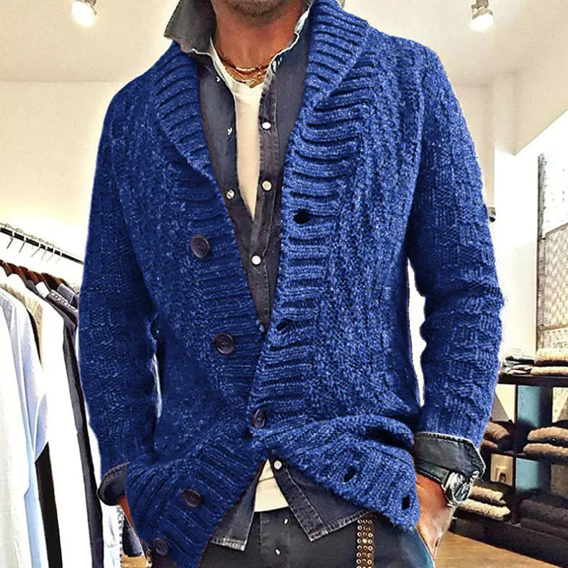 FleeceNest - Strikket Cardigan for Menn med Komfort og Stil Motelys