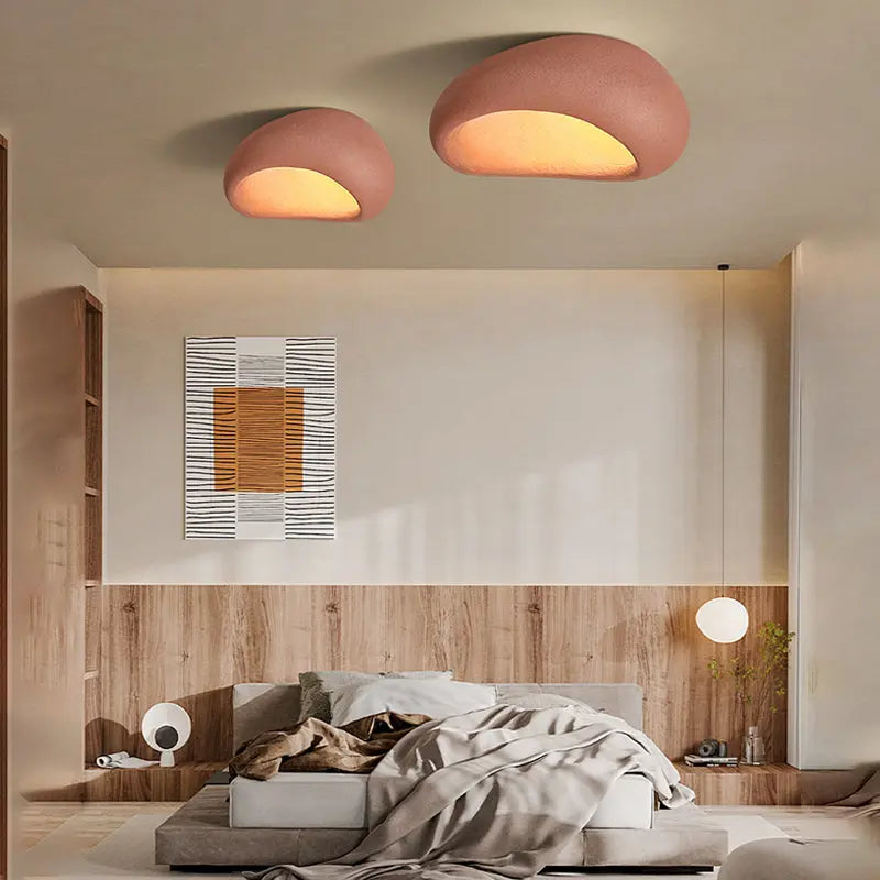 LunaGlow - Pebble-Formet Taklampe for Unik Belysning Motelys