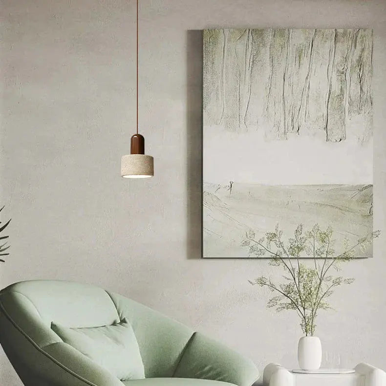 StoneGlow - Elegant Pendellampe i Naturstein for Unik Belysning Motelys