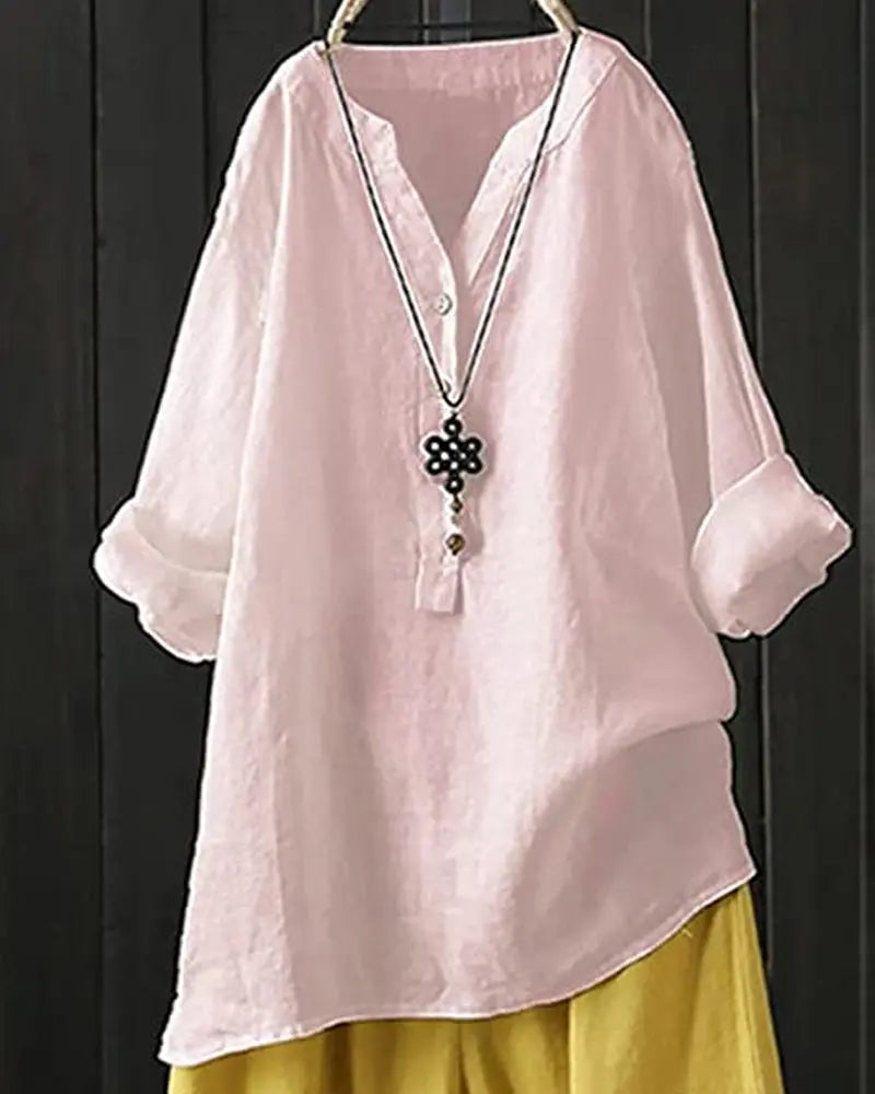 StyleQuest - Trendy Bluse med Lange Ermer for Hverdagsstil Motelys