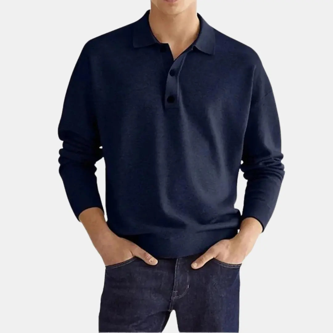ChicStyle - Elegant Langermet Poloskjorte for Menn Motelys
