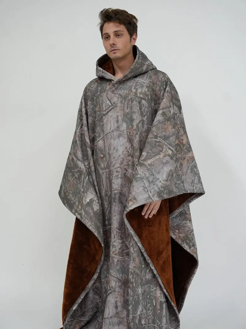 CozyNest - Poncho i Fleece Med Hette for Maksimal Komfort Motelys