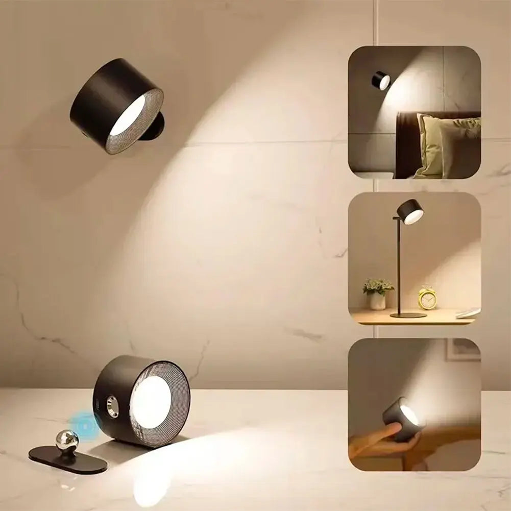 360° oppladbar LED-vegglampe Motelys