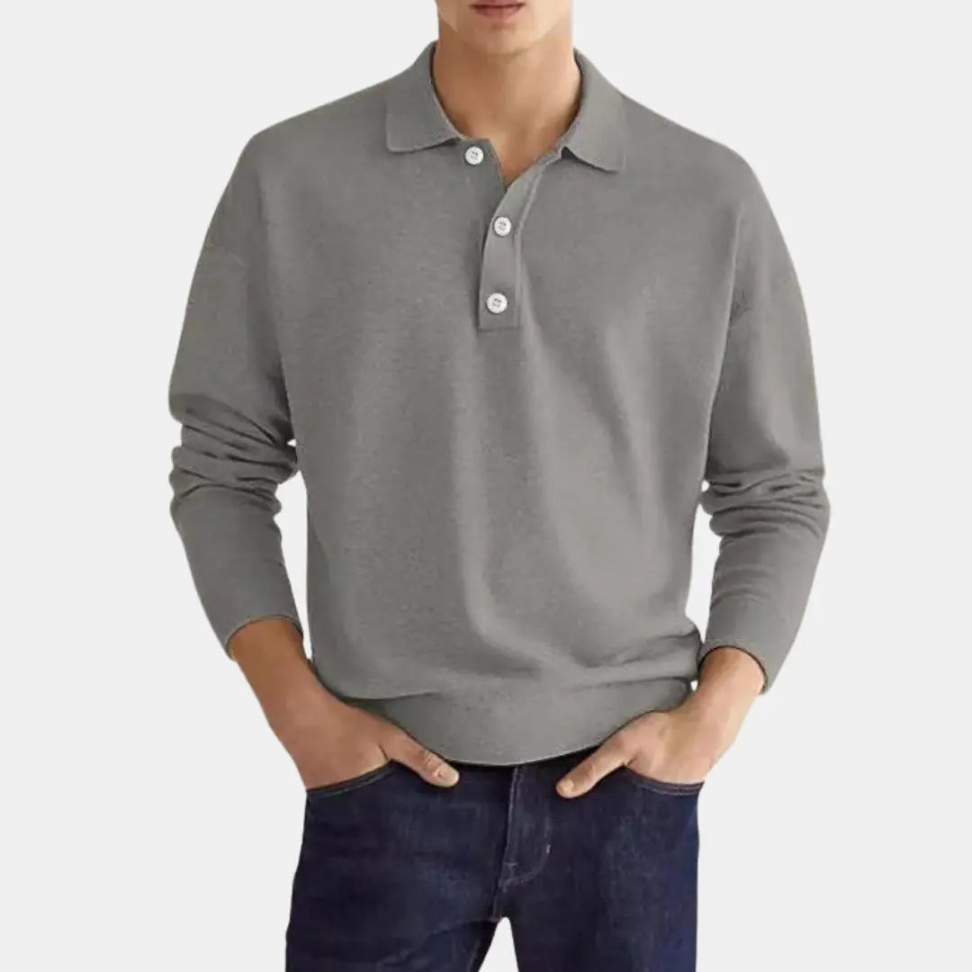 ChicStyle - Elegant Langermet Poloskjorte for Menn Motelys