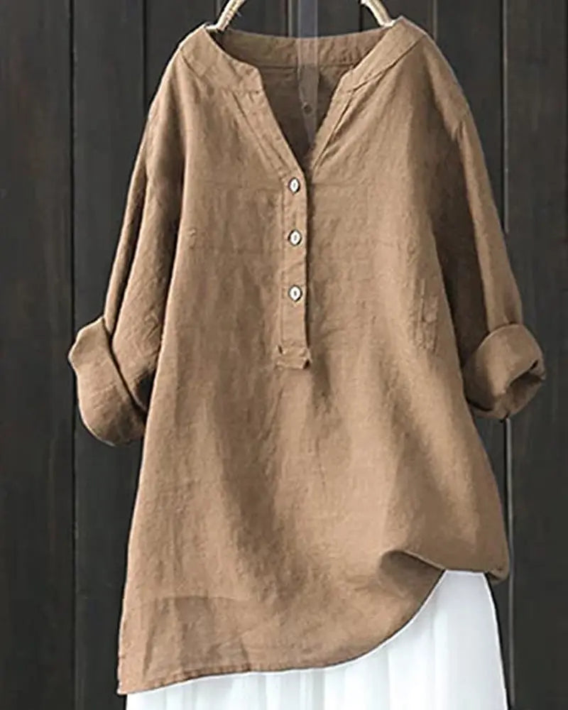StyleQuest - Trendy Bluse med Lange Ermer for Hverdagsstil Motelys