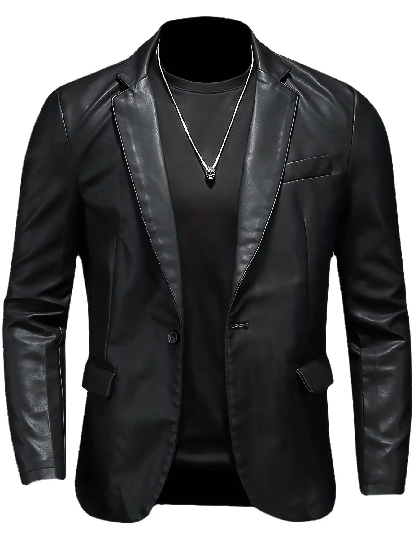ChicTrend - Elegant PU-Blazerjakke for Trendy Utseende Motelys