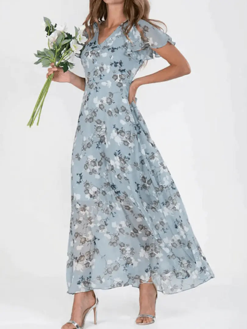 Blossom Chic - Elegant Blomsterkjole for Hverdag og Fest Motelys