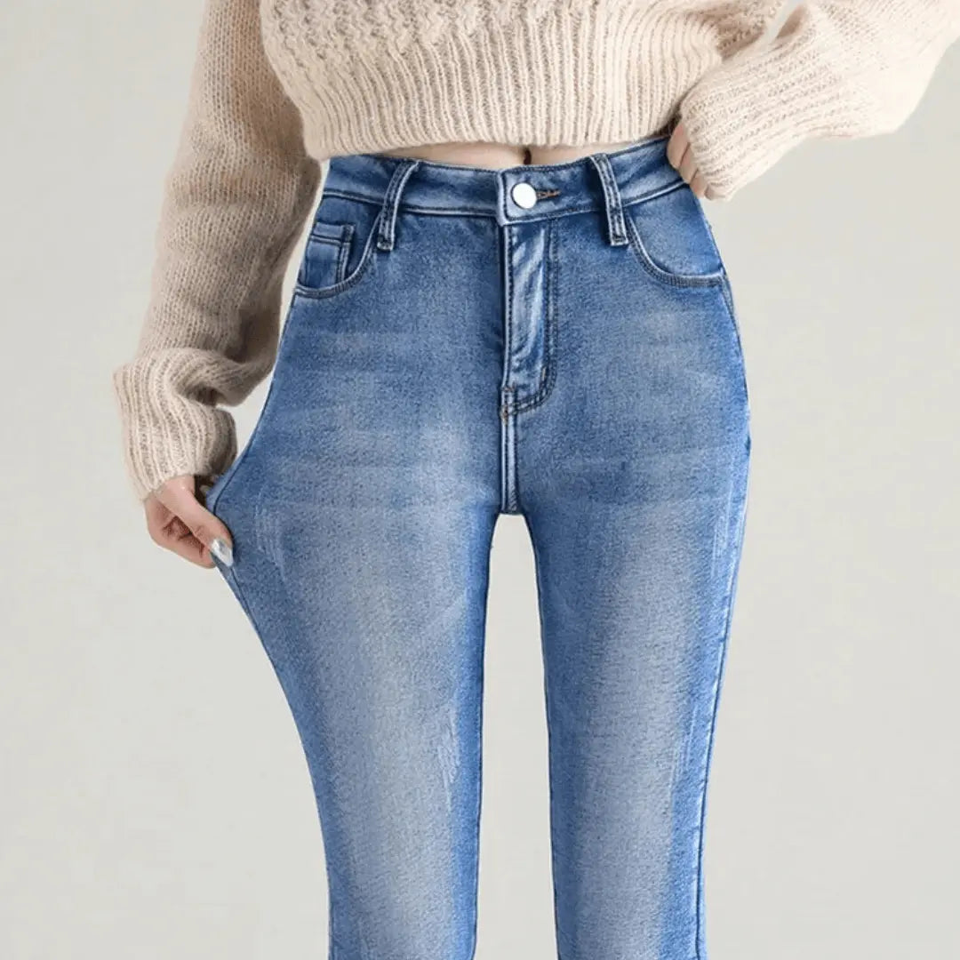ChicWarmth - Termojeans for Kvinner for Komfort og Stil Motelys