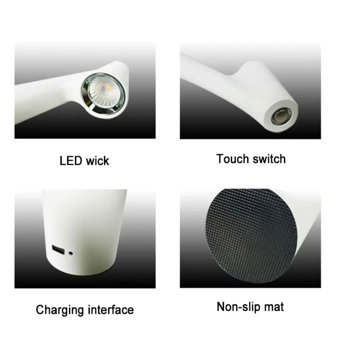 GlowBeam - Trådløs LED-Bordlampe for Stilig Belysning Motelys