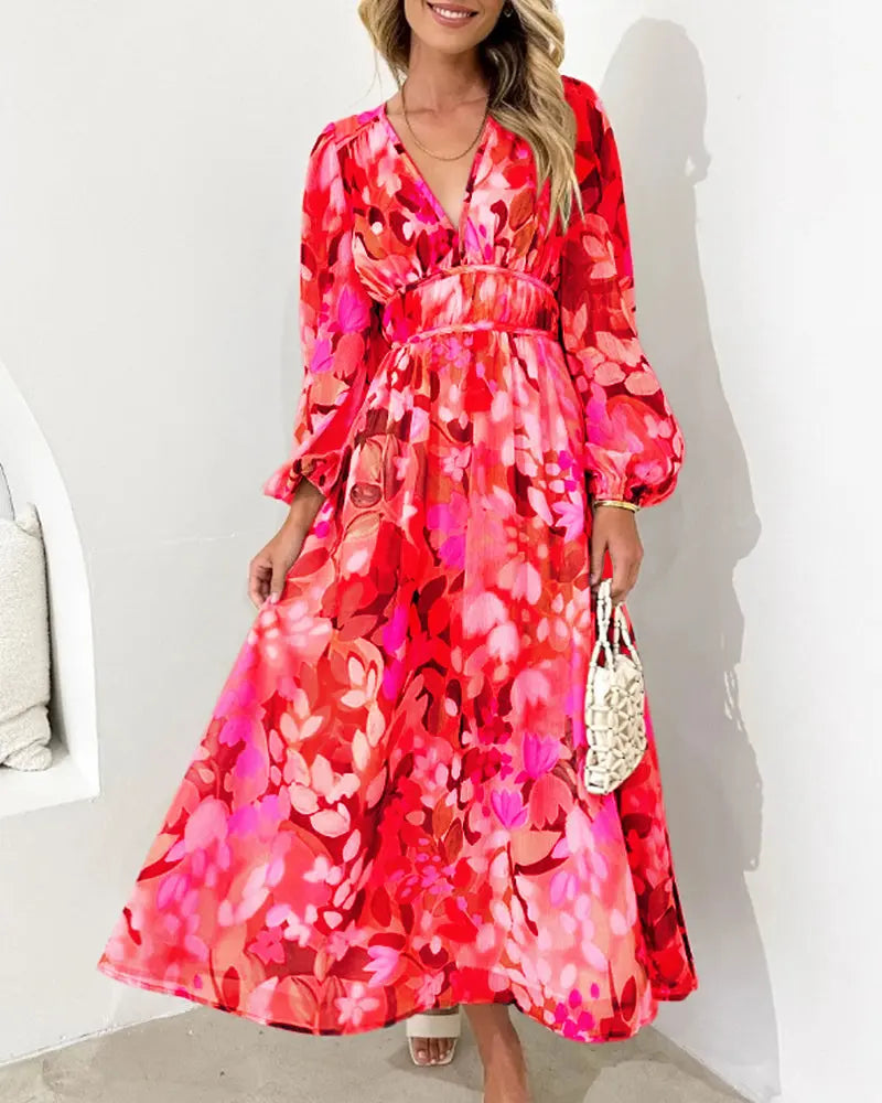 Blomstret kjole Motelys