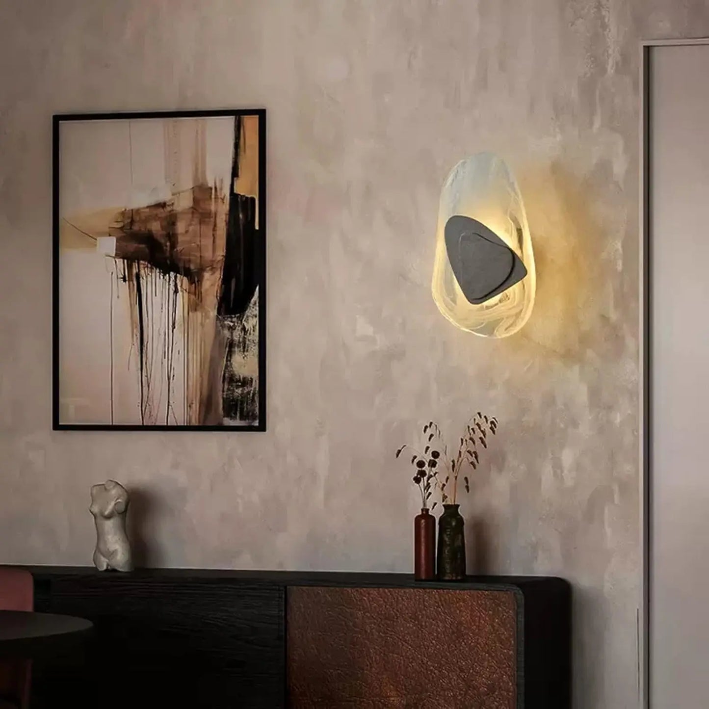 LuxeLight - Elegant LED-Vegglampe i Glass for Stilren Belysning Motelys