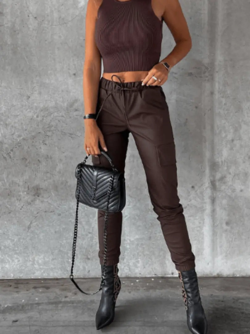 FashionPulse - Stilige Elegante Cargo-Bukser for Modern Uttrykk Motelys
