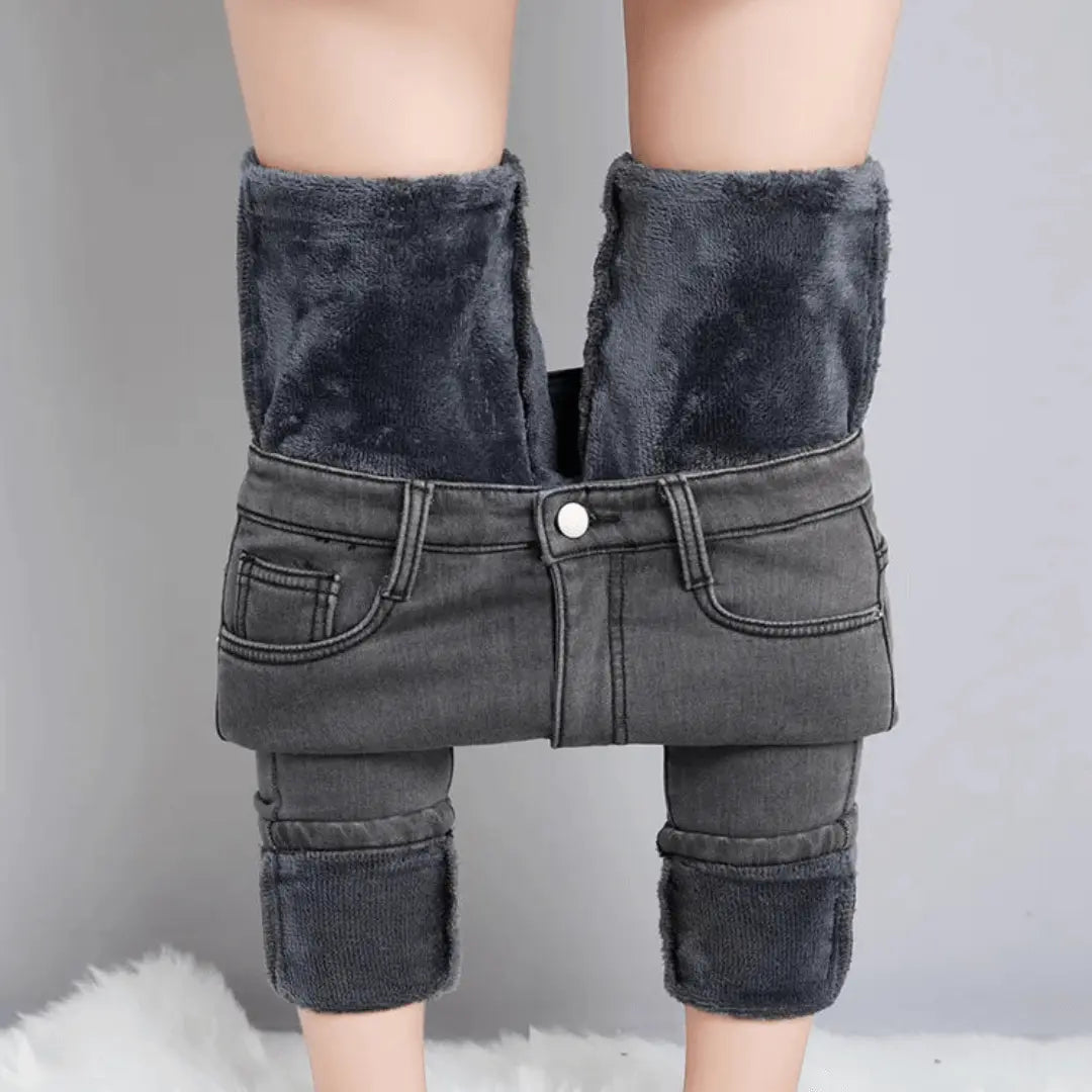 ChicWarmth - Termojeans for Kvinner for Komfort og Stil Motelys
