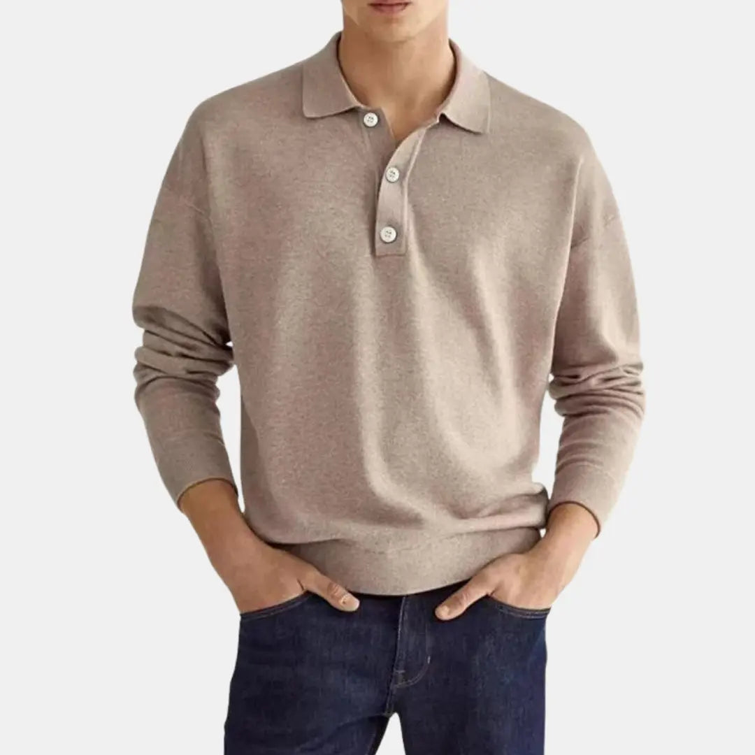 ChicStyle - Elegant Langermet Poloskjorte for Menn Motelys