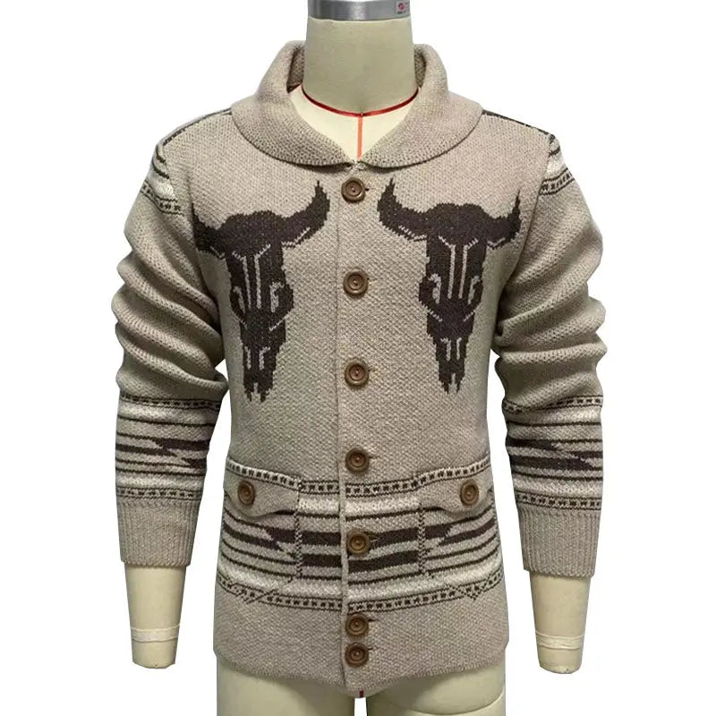 ChicThreads - Jacquard Cardigan for Menn i Elegant Design Motelys