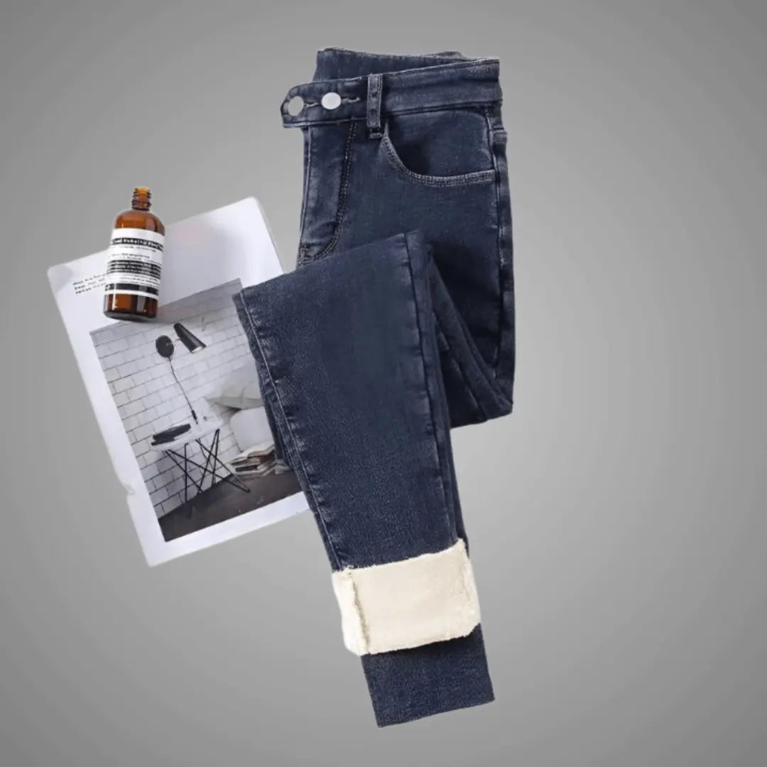 CozyTrend - Vinterjeans til Kvinner for Optimal Komfort Motelys