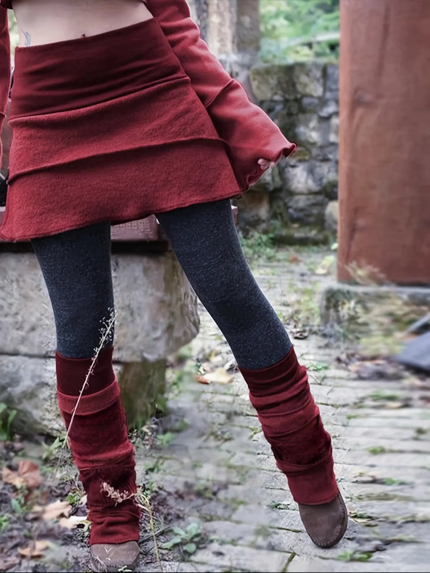 Leggings med høy midje og slå-om-leggings Motelys