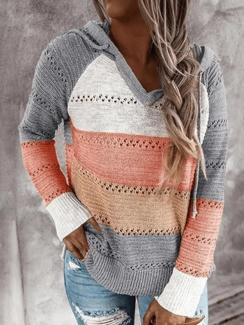 VividWear - Komfortabel V-Hals Genser for Hverdagsbruk Motelys