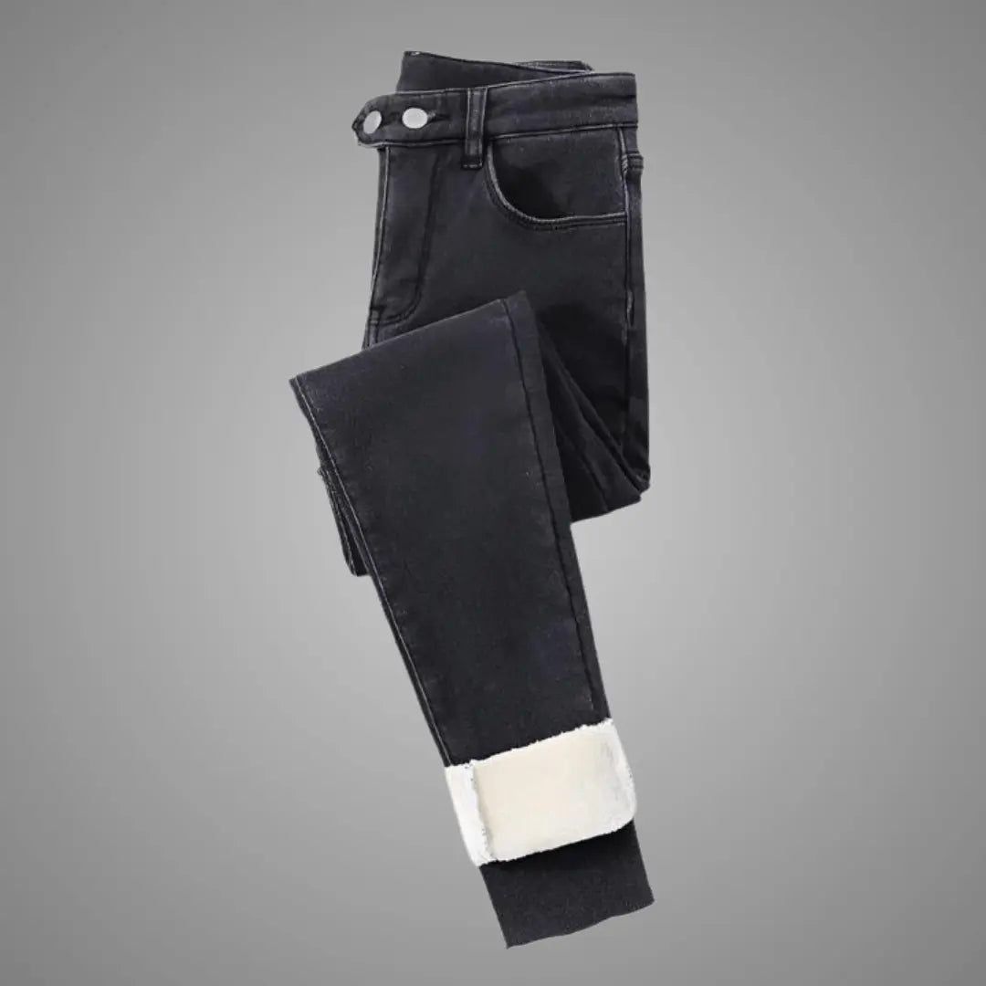 CozyTrend - Vinterjeans til Kvinner for Optimal Komfort Motelys