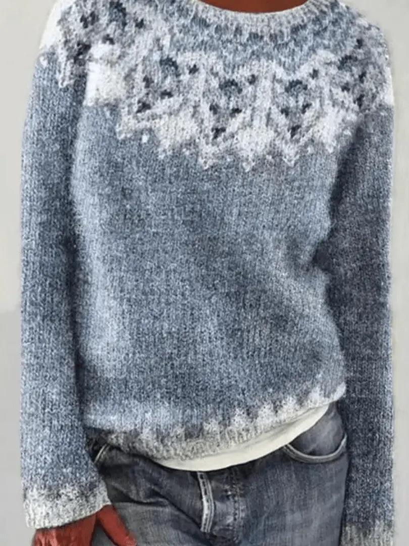 NordicStyle - Trendy Genser med Geometrisk Mønster Motelys