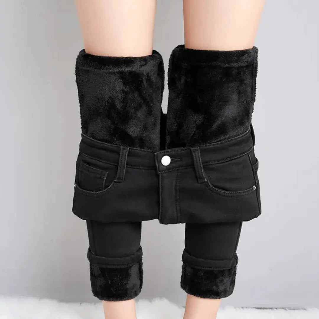 ChicWarmth - Termojeans for Kvinner for Komfort og Stil Motelys