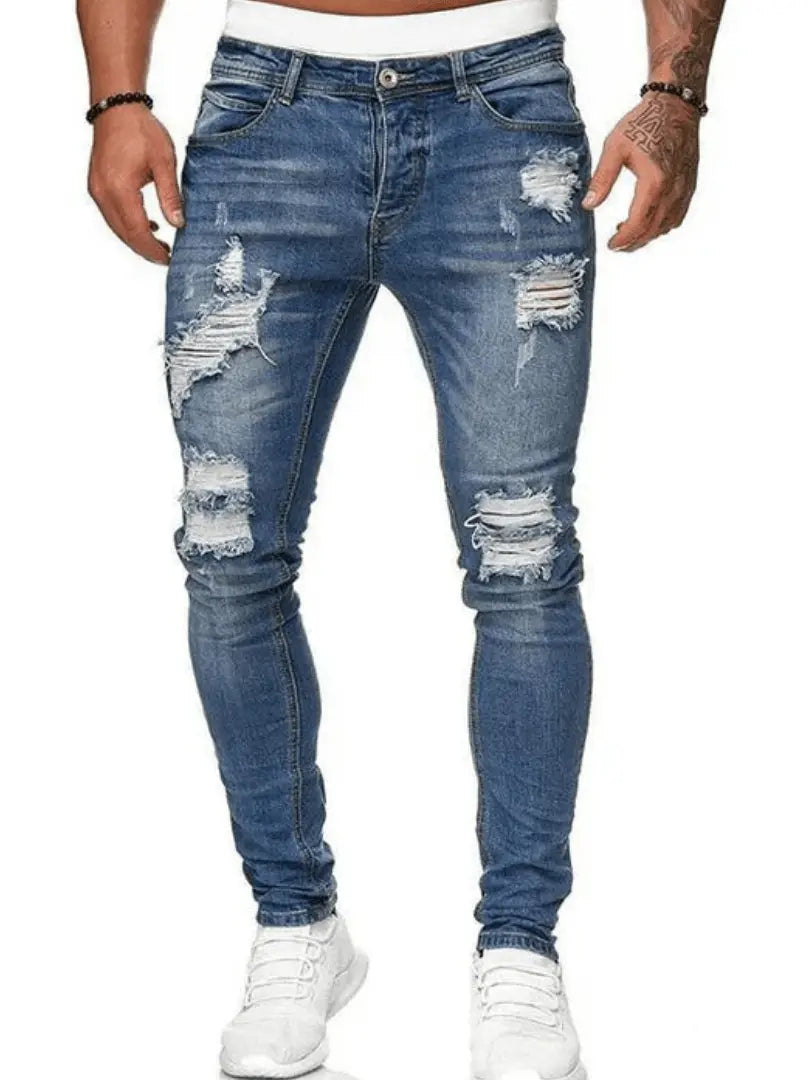 TrendFlex - Moderne Slim Fit Jeans For Menn Som Får Deg Til Å Se Bra Ut Motelys