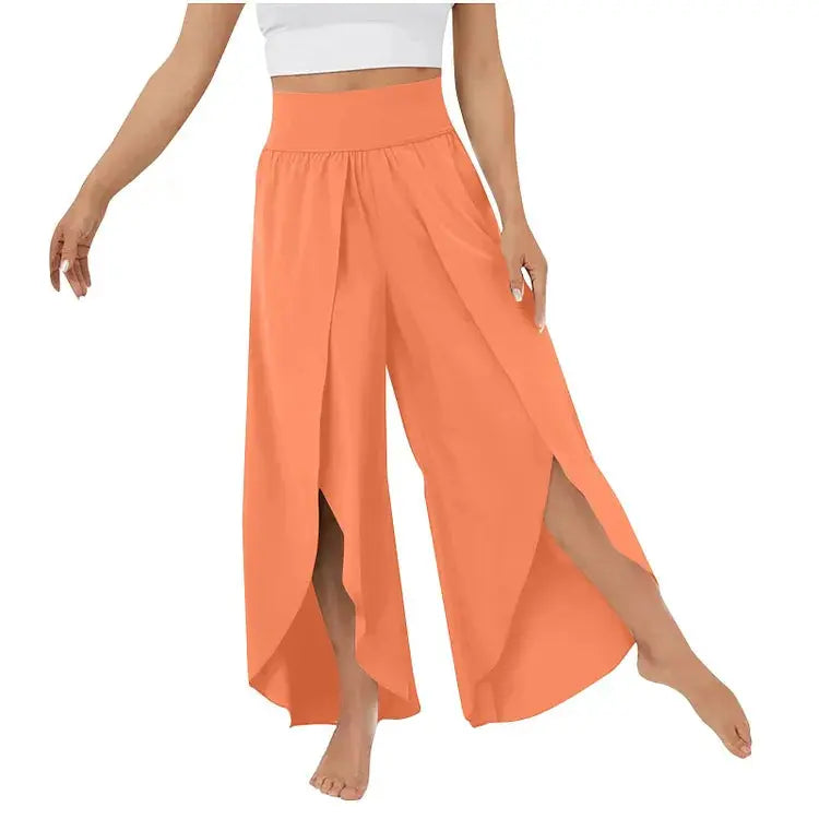FlowFit - Yoga-bukser med Vide Ben for Komfort og Stil Motelys