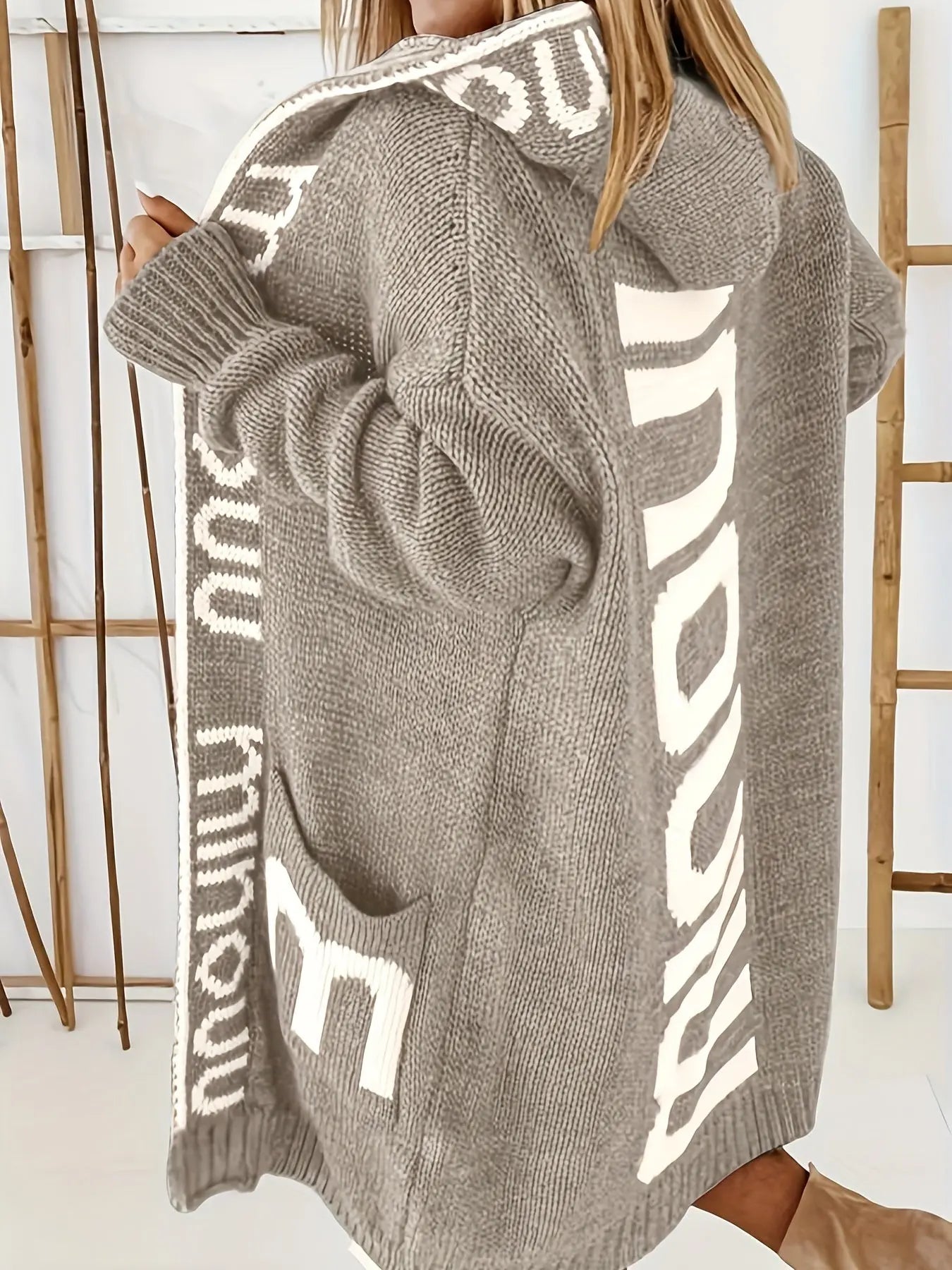 Strikket lang cardigan Motelys