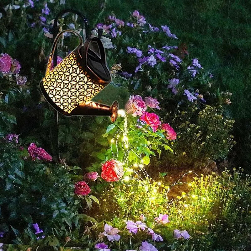 Solcelledrevet lampe i form av en vannkanne Motelys